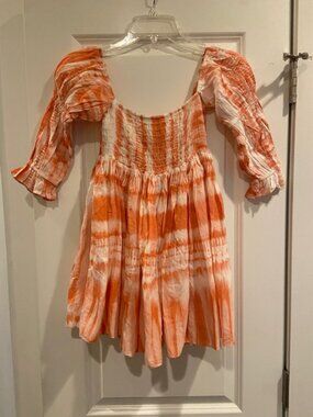 Misa Elle Girl’s Orange Tie Dye Dress Size 16 Years Old